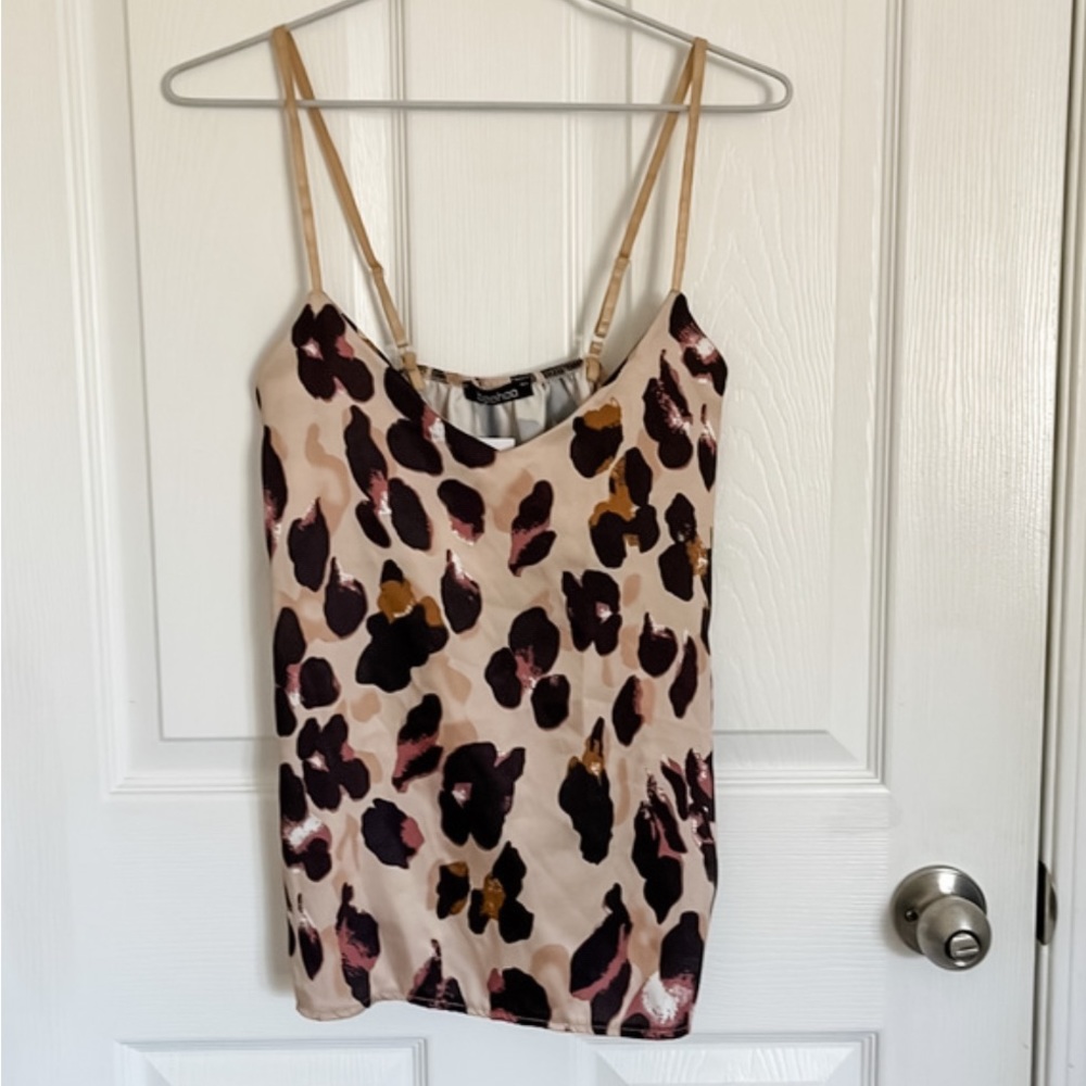 Leopard Print Cami | Boohoo | Small/ US 4